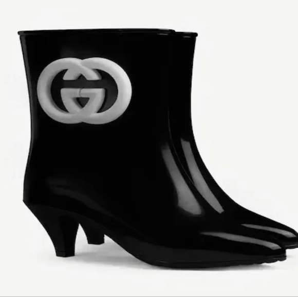 Gucci Interlocking GG Rubber Ankle Boots 41 - Picture 1 of 7